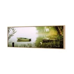 Tired Row Boat (long) 6 Tired Row Boat (long) -WALL ART DESGIN SALE tired row boat long canvas oak floating frame 60x20cm 280008
