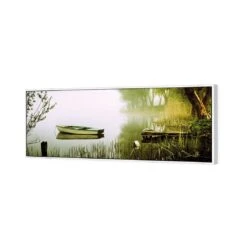 Tired Row Boat (long) 5 Tired Row Boat (long) -WALL ART DESGIN SALE tired row boat long canvas white floating frame 60x20cm 943852