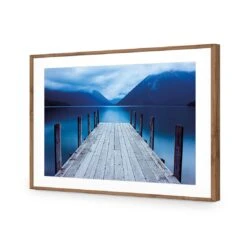 Tranquil Jetty -WALL ART DESGIN SALE tranquil jetty acrylic glass with border natural frame 45x30cm 604968