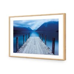 Tranquil Jetty -WALL ART DESGIN SALE tranquil jetty acrylic glass with border oak frame 45x30cm 448915