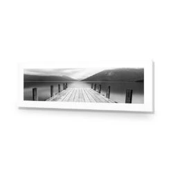Tranquil Jetty, Black And White (long) -WALL ART DESGIN SALE tranquil jetty black and white long acrylic glass with border no frame 90x30cm 521146