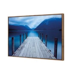 Tranquil Jetty -WALL ART DESGIN SALE tranquil jetty canvas natural floating frame 45x30cm 926795