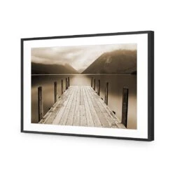 Tranquil Jetty, Sepia -WALL ART DESGIN SALE tranquil jetty sepia canvas stretched canvas 45x30cm 207470