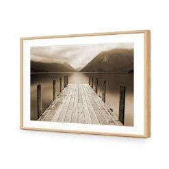 Tranquil Jetty, Sepia -WALL ART DESGIN SALE tranquil jetty sepia canvas stretched canvas 45x30cm 425862