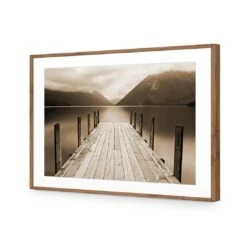Tranquil Jetty, Sepia -WALL ART DESGIN SALE tranquil jetty sepia canvas stretched canvas 45x30cm 446441