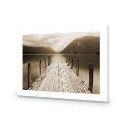 Tranquil Jetty, Sepia -WALL ART DESGIN SALE tranquil jetty sepia canvas stretched canvas 45x30cm 502606