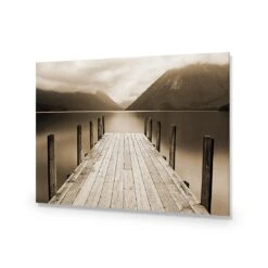 Tranquil Jetty, Sepia -WALL ART DESGIN SALE tranquil jetty sepia canvas stretched canvas 45x30cm 554787