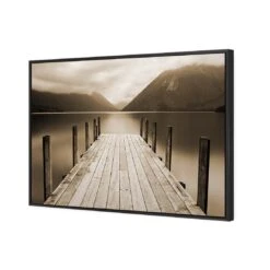Tranquil Jetty, Sepia -WALL ART DESGIN SALE tranquil jetty sepia canvas stretched canvas 45x30cm 663009