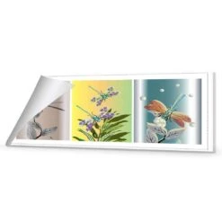 Trio Of Dragonflies (long) -WALL ART DESGIN SALE trio of dragonflies long canvas rolled canvas 60x20cm 910786