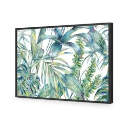 Tropical Collective On White (Landscape) -WALL ART DESGIN SALE tropical collective on white landscape acrylic glass no border black frame 45x30cm 762349