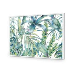 Tropical Collective On White (Landscape) -WALL ART DESGIN SALE tropical collective on white landscape acrylic glass no border white frame 45x30cm 835899