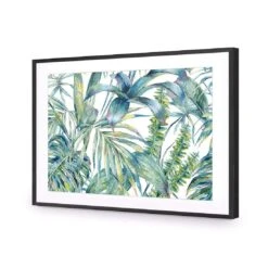 Tropical Collective On White (Landscape) -WALL ART DESGIN SALE tropical collective on white landscape acrylic glass with border black frame 45x30cm 508604
