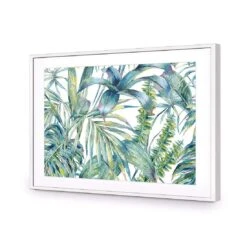 Tropical Collective On White (Landscape) -WALL ART DESGIN SALE tropical collective on white landscape acrylic glass with border white frame 45x30cm 656792