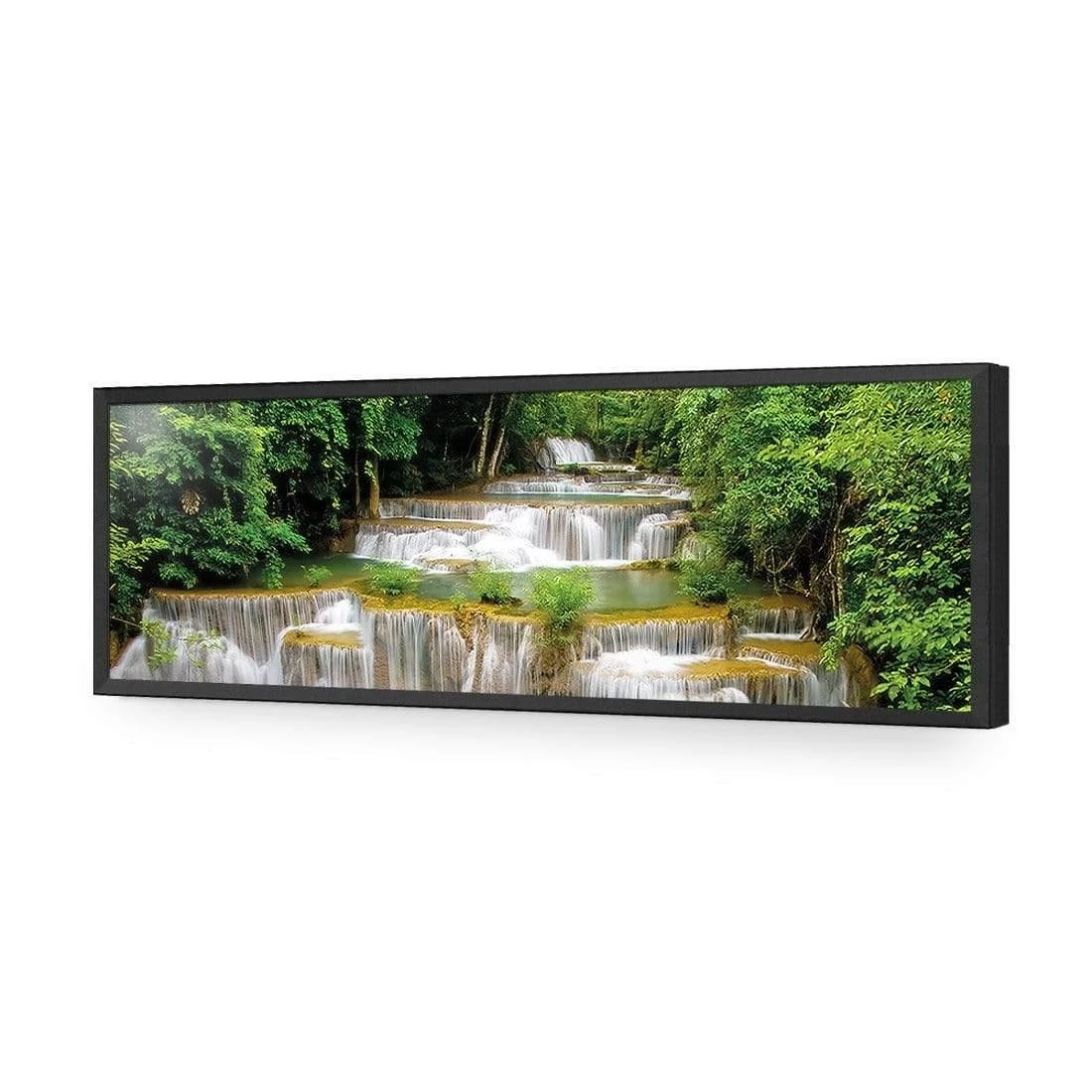 Tropical Waterfall - Horizontal (Long) Tropical Waterfall - Horizontal (Long) -WALL ART DESGIN SALE tropical waterfall horizontal long acrylic glass no border black frame 90x30cm 718896