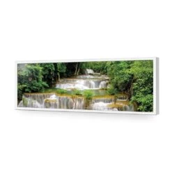 Tropical Waterfall - Horizontal (Long) 16 Tropical Waterfall - Horizontal (Long) -WALL ART DESGIN SALE tropical waterfall horizontal long acrylic glass no border white frame 90x30cm 783977