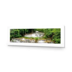 Tropical Waterfall - Horizontal (Long) 9 Tropical Waterfall - Horizontal (Long) -WALL ART DESGIN SALE tropical waterfall horizontal long acrylic glass with border no frame 90x30cm 203458