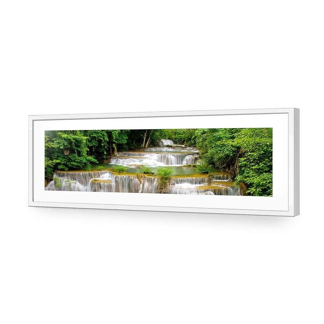 Tropical Waterfall - Horizontal (Long) Tropical Waterfall - Horizontal (Long) -WALL ART DESGIN SALE tropical waterfall horizontal long acrylic glass with border white frame 90x30cm 265077