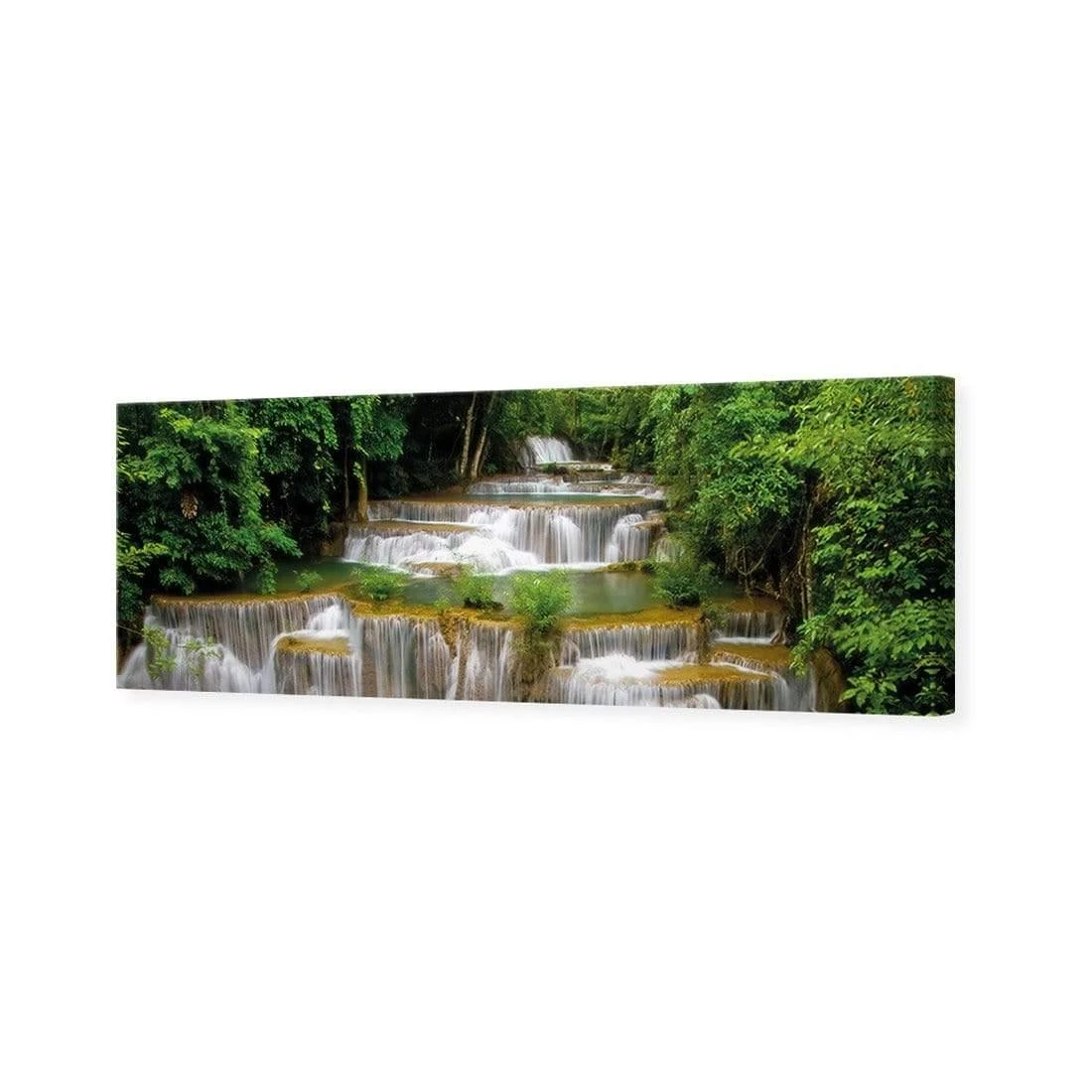 Tropical Waterfall - Horizontal (Long) Tropical Waterfall - Horizontal (Long) -WALL ART DESGIN SALE tropical waterfall horizontal long canvas stretched canvas 60x20cm 595071