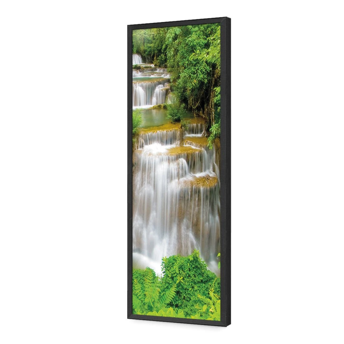 Tropical Waterfall - Vertical (Long) Tropical Waterfall - Vertical (Long) -WALL ART DESGIN SALE tropical waterfall vertical long acrylic glass no border black frame 90x30cm 873656