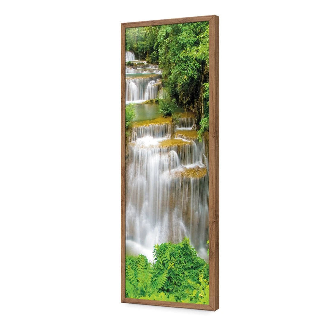 Tropical Waterfall - Vertical (Long) Tropical Waterfall - Vertical (Long) -WALL ART DESGIN SALE tropical waterfall vertical long acrylic glass no border natural frame 90x30cm 987117