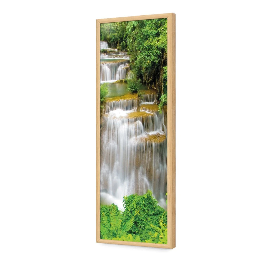 Tropical Waterfall - Vertical (Long) Tropical Waterfall - Vertical (Long) -WALL ART DESGIN SALE tropical waterfall vertical long acrylic glass no border oak frame 90x30cm 765735