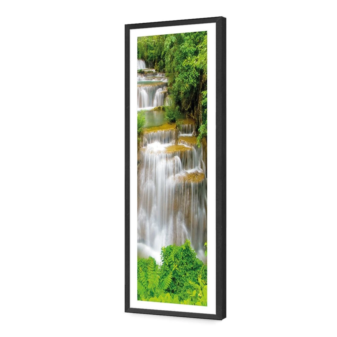 Tropical Waterfall - Vertical (Long) Tropical Waterfall - Vertical (Long) -WALL ART DESGIN SALE tropical waterfall vertical long acrylic glass with border black frame 90x30cm 616469