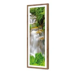 Tropical Waterfall - Vertical (Long) 13 Tropical Waterfall - Vertical (Long) -WALL ART DESGIN SALE tropical waterfall vertical long acrylic glass with border natural frame 90x30cm 596346