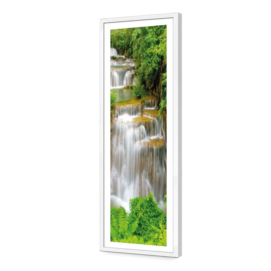 Tropical Waterfall - Vertical (Long) Tropical Waterfall - Vertical (Long) -WALL ART DESGIN SALE tropical waterfall vertical long acrylic glass with border white frame 90x30cm 892815
