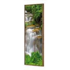Tropical Waterfall - Vertical (Long) 7 Tropical Waterfall - Vertical (Long) -WALL ART DESGIN SALE tropical waterfall vertical long canvas natural floating frame 60x20cm 769933