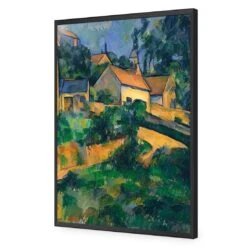 Turning Road At Montgeroult By Cezanne -WALL ART DESGIN SALE turning road at montgeroult by cezanne acrylic glass no border black frame 45x30cm 396805