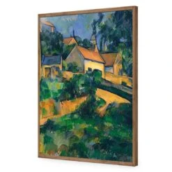 Turning Road At Montgeroult By Cezanne -WALL ART DESGIN SALE turning road at montgeroult by cezanne acrylic glass no border natural frame 45x30cm 700213