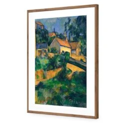 Turning Road At Montgeroult By Cezanne -WALL ART DESGIN SALE turning road at montgeroult by cezanne acrylic glass with border natural frame 45x30cm 591777