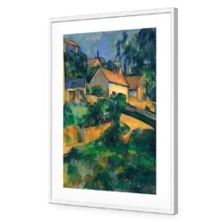 Turning Road At Montgeroult By Cezanne -WALL ART DESGIN SALE turning road at montgeroult by cezanne acrylic glass with border white frame 45x30cm 407990