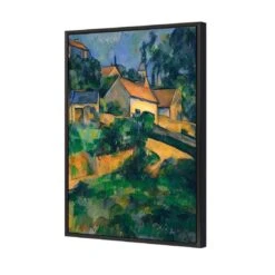 Turning Road At Montgeroult By Cezanne -WALL ART DESGIN SALE turning road at montgeroult by cezanne canvas black floating frame 45x30cm 403804