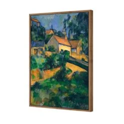 Turning Road At Montgeroult By Cezanne -WALL ART DESGIN SALE turning road at montgeroult by cezanne canvas natural floating frame 45x30cm 856678