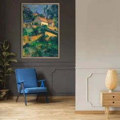 Turning Road At Montgeroult By Cezanne -WALL ART DESGIN SALE turning road at montgeroult by cezanne canvas stretched canvas 45x30cm 415269