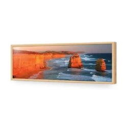 Twelve Apostles At Sunset (long) 18 Twelve Apostles At Sunset (long) -WALL ART DESGIN SALE twelve apostles at sunset long acrylic glass no border oak frame 90x30cm 884707