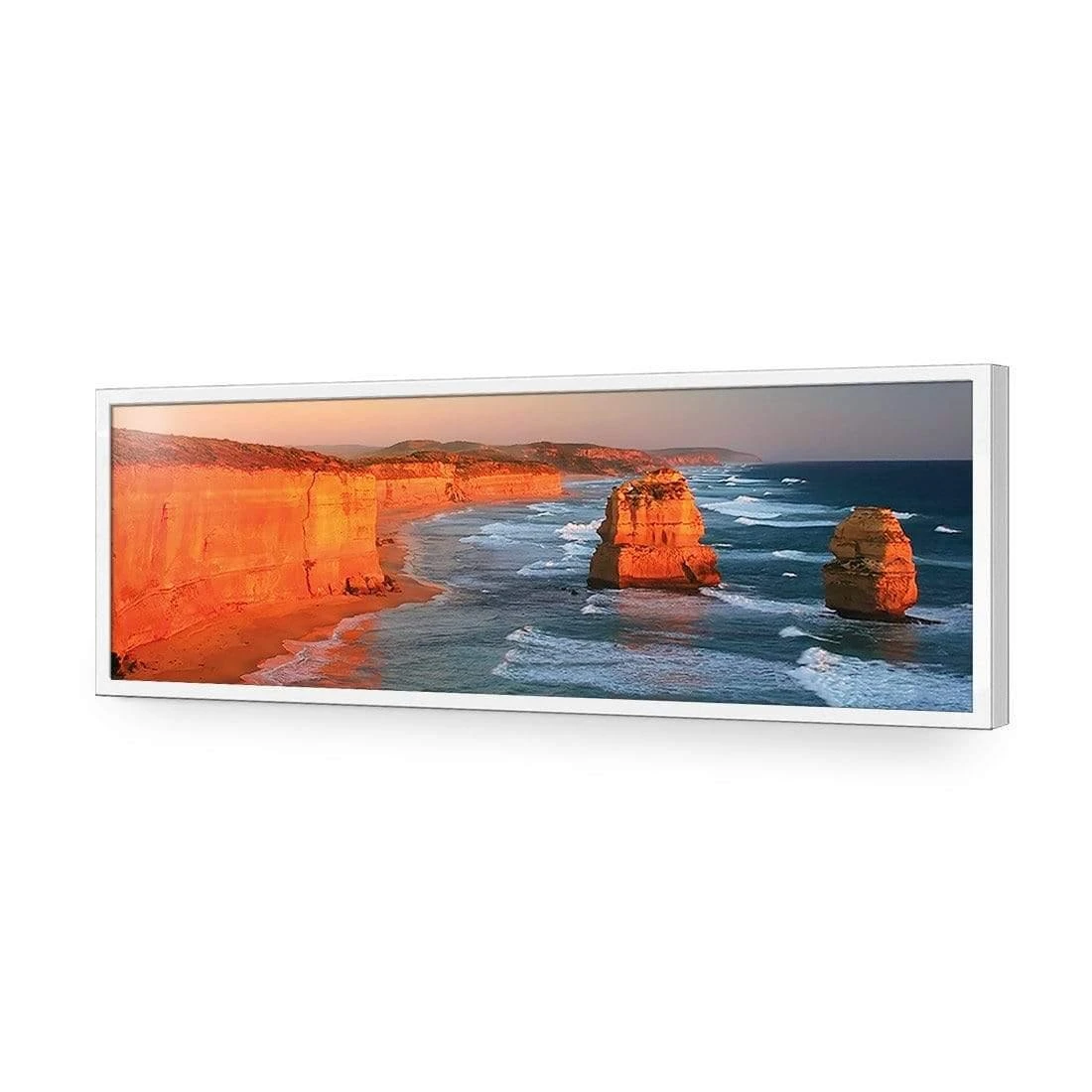 Twelve Apostles at Sunset (long) Twelve Apostles At Sunset (long) -WALL ART DESGIN SALE twelve apostles at sunset long acrylic glass no border white frame 90x30cm 190357