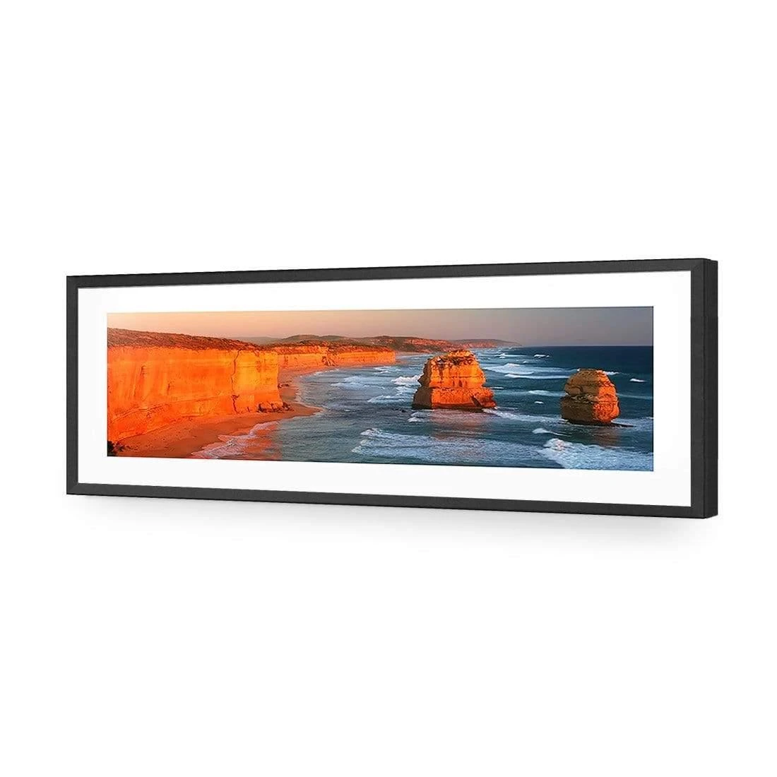 Twelve Apostles at Sunset (long) Twelve Apostles At Sunset (long) -WALL ART DESGIN SALE twelve apostles at sunset long acrylic glass with border black frame 90x30cm 587690