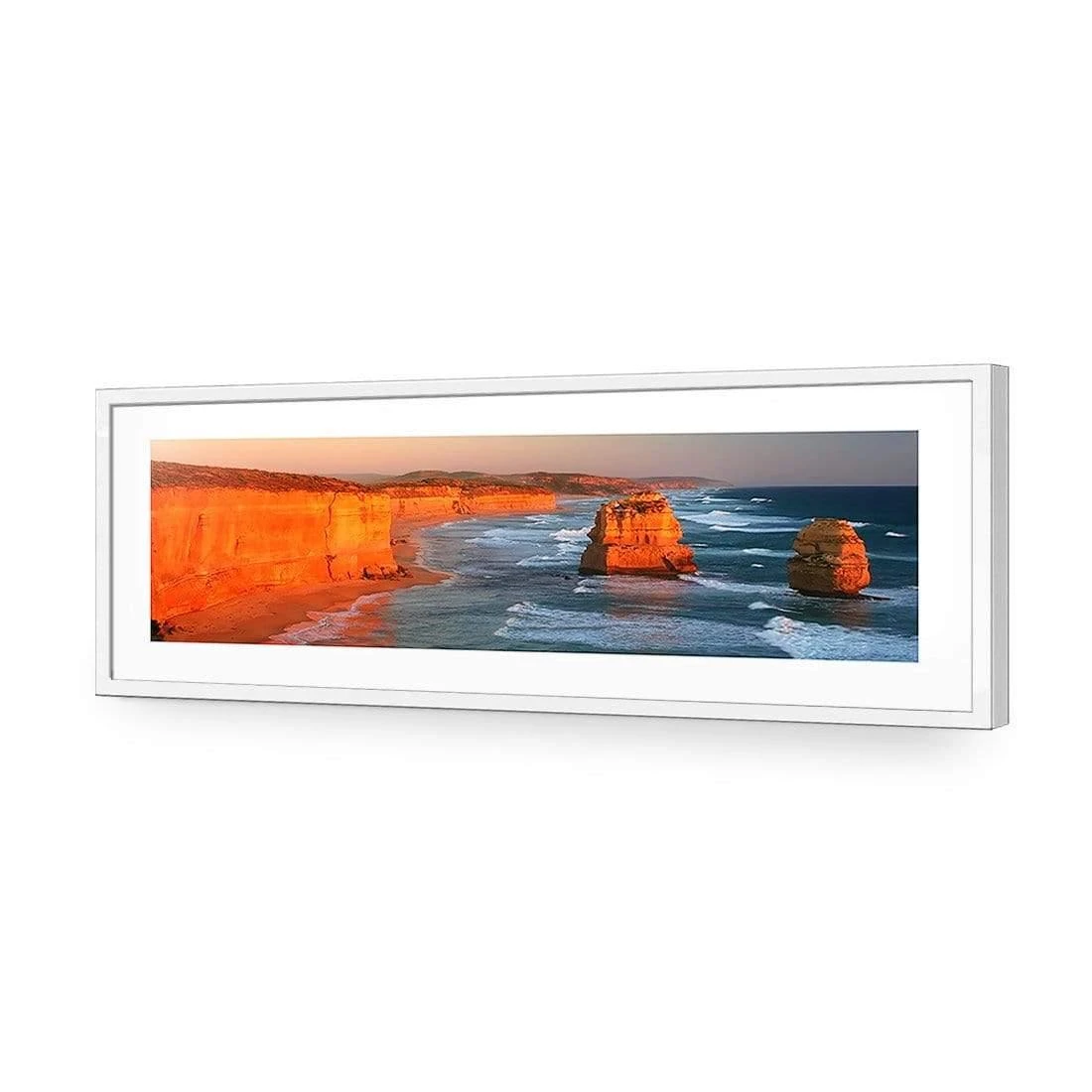 Twelve Apostles at Sunset (long) Twelve Apostles At Sunset (long) -WALL ART DESGIN SALE twelve apostles at sunset long acrylic glass with border white frame 90x30cm 969543