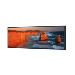 Twelve Apostles At Sunset (long) 4 Twelve Apostles At Sunset (long) -WALL ART DESGIN SALE twelve apostles at sunset long canvas black floating frame 60x20cm 532844