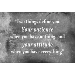 Two Things Define You, Black And White