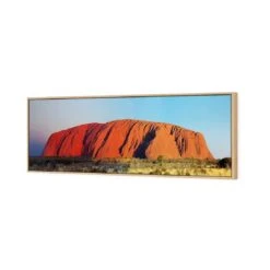 Uluru At Sunset 6 Uluru At Sunset -WALL ART DESGIN SALE uluru at sunset canvas oak floating frame 60x20cm 789295