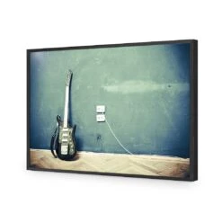 Vintage Guitar -WALL ART DESGIN SALE vintage guitar acrylic glass no border black frame 45x30cm 555617