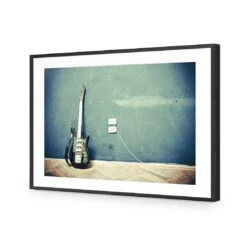 Vintage Guitar -WALL ART DESGIN SALE vintage guitar acrylic glass with border black frame 45x30cm 624257