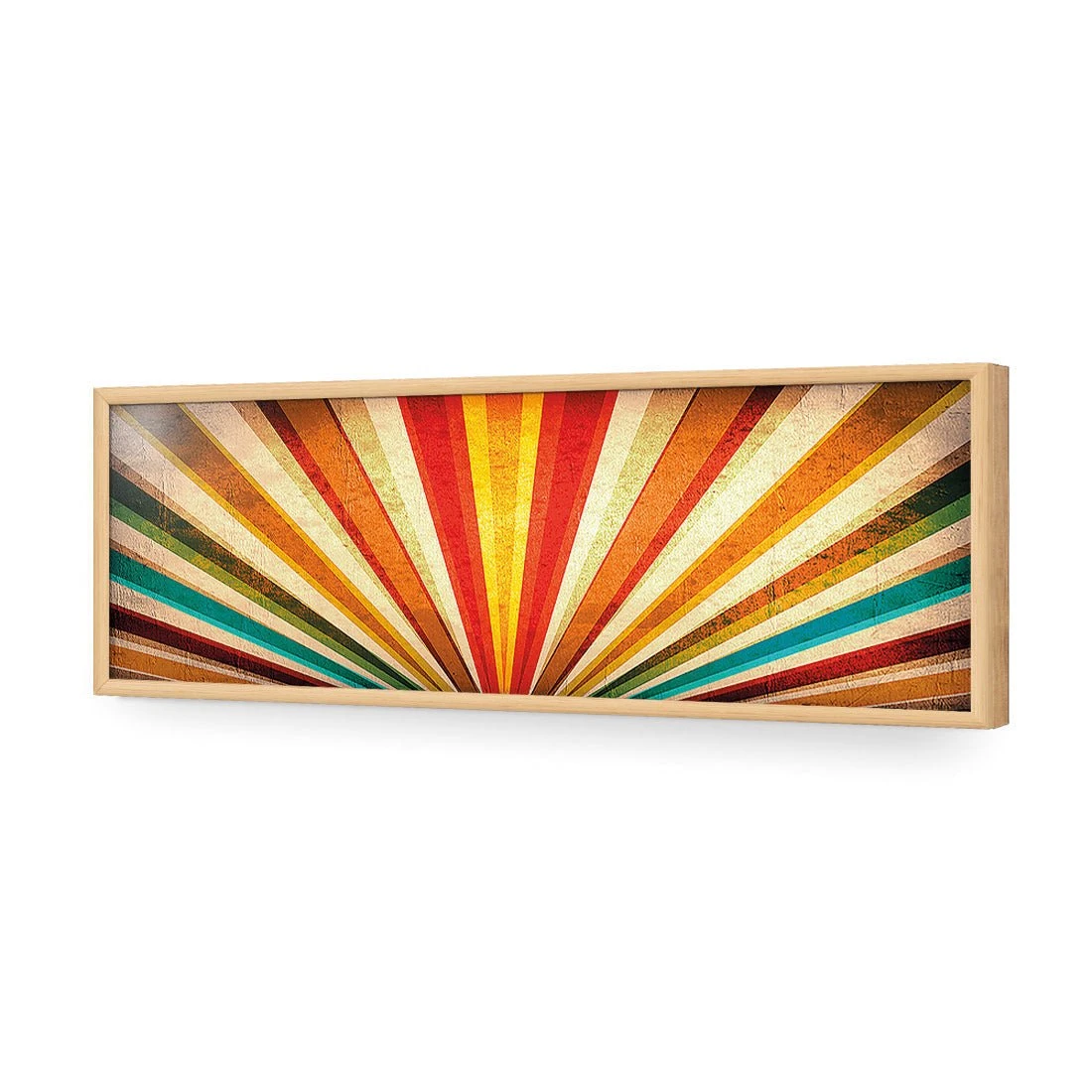 Vintage Sunbeams (Long) Vintage Sunbeams (Long) -WALL ART DESGIN SALE vintage sunbeams long acrylic glass no border oak frame 90x30cm 842620