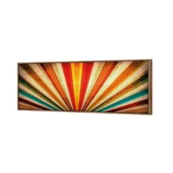 Vintage Sunbeams (Long) 7 Vintage Sunbeams (Long) -WALL ART DESGIN SALE vintage sunbeams long canvas natural floating frame 60x20cm 906014