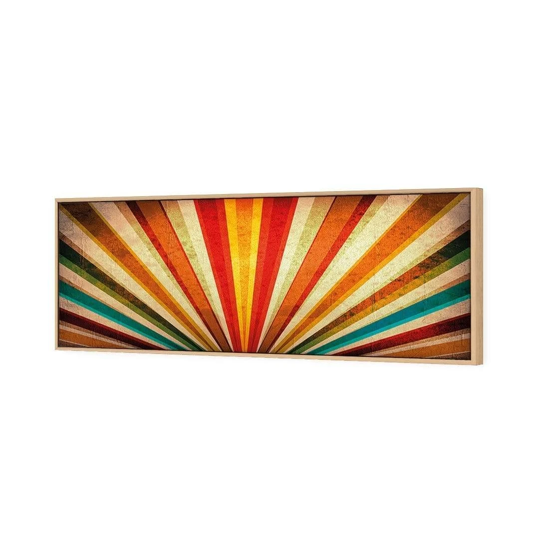 Vintage Sunbeams (Long) Vintage Sunbeams (Long) -WALL ART DESGIN SALE vintage sunbeams long canvas oak floating frame 60x20cm 806745