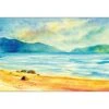 Watercolour Beach View 2 Watercolour Beach View -WALL ART DESGIN SALE watercolour beach view canvas stretched canvas 45x30cm 831733