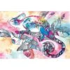 Watercolour Chameleon -WALL ART DESGIN SALE watercolour chameleon canvas stretched canvas 45x30cm 193781